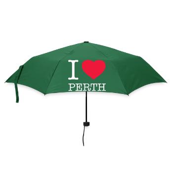 I LOVE PERTH - Regenschirm (klein) - Flaschengrün - Vorne