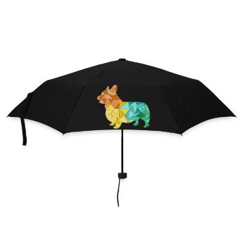 CORGI geometrisch bunt - Regenschirm (klein) - Schwarz - Vorne