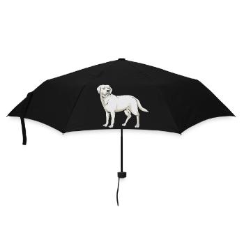 White Labrador Retriever White Lab - Umbrella (small) - black - Front