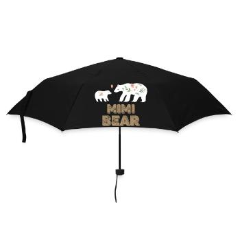 Mimi Bear Mom Grandma Floral Happy Mother's Day - Umbrella (small) - black - Front