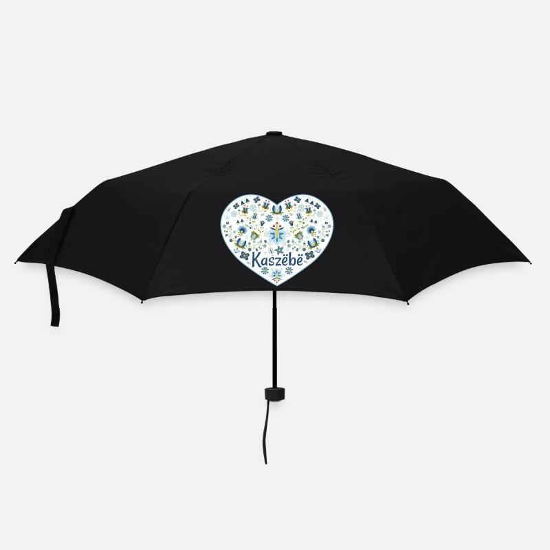 Das Herz von Kaszebe - Regenschirm (klein) - Schwarz