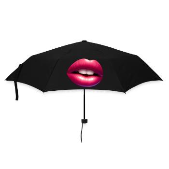 Tongue - Pink Lips - Charming Sweetness - Umbrella (small) - black - Front