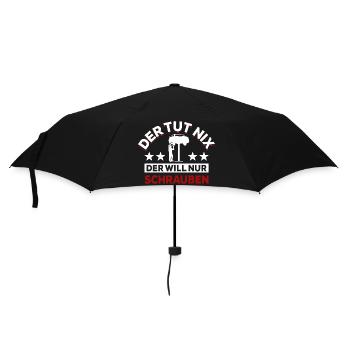Der tut nix der will nur schrauben - Spruch - Regenschirm (klein) - Schwarz - Vorne