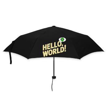 Alien ludique Hello World Design - Parapluie standard - noir - Devant