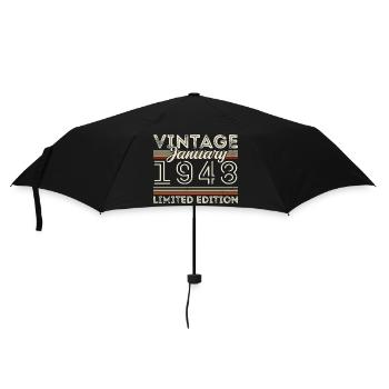 Janvier 1948 Né en 1948 - Date de naissance Janvier 1948 - Parapluie standard - noir - Devant