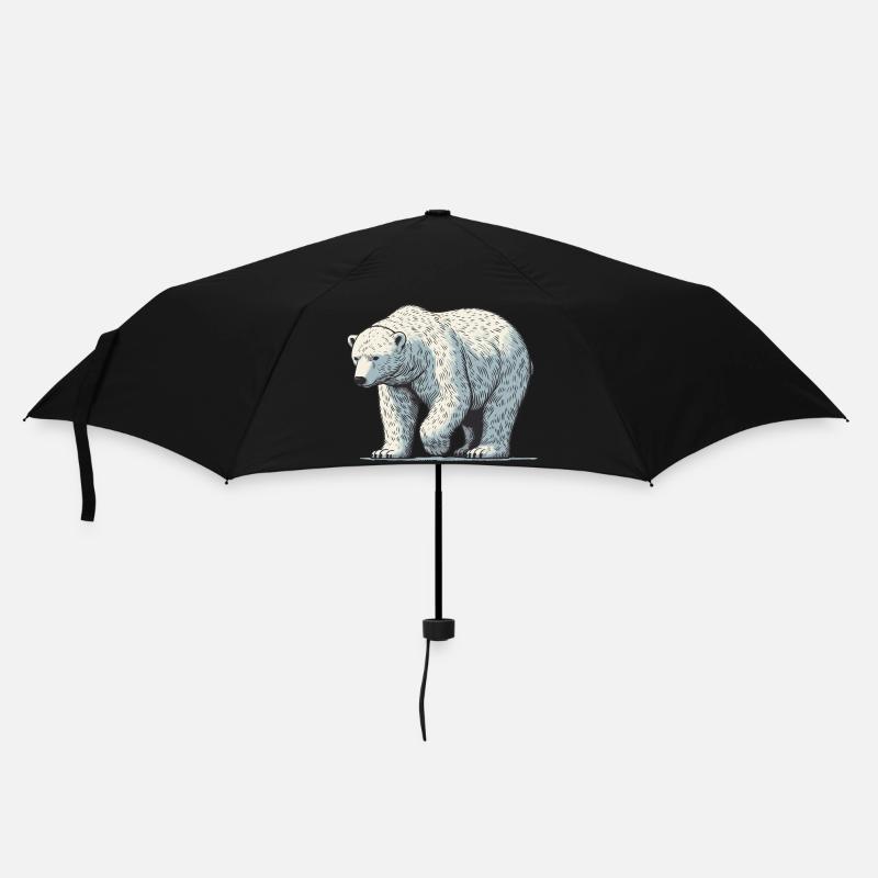 Eisbär - Regenschirm (klein) - Schwarz