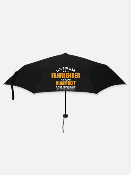 Fahrlehrer - Ich kann Dummheit nicht reparieren - Regenschirm (klein) - Schwarz