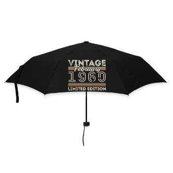 Cadeau d’anniversaire de février 1960 - Février 1960 - Parapluie standard - noir - Devant