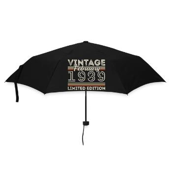 Februar 1989 Geschenk zum Jahrestag - Februar 1989 - Regenschirm (klein) - Schwarz - Vorne