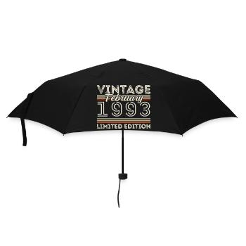 Février 1993 Cadeau d’anniversaire - Février 1993 - Parapluie standard - noir - Devant