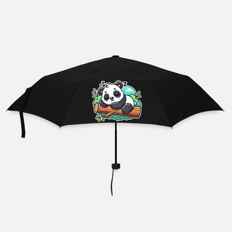 Sleeping panda on a branch - Umbrella (small) - black