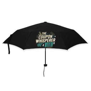 The Coupon Whisperer Couponer Shopper Save Money - Umbrella (small) - black - Front