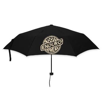 Enduro Freak | Retro Design - Umbrella (small) - black - Front