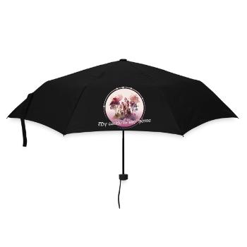 My castle is my home - Regenschirm (klein) - Schwarz - Vorne