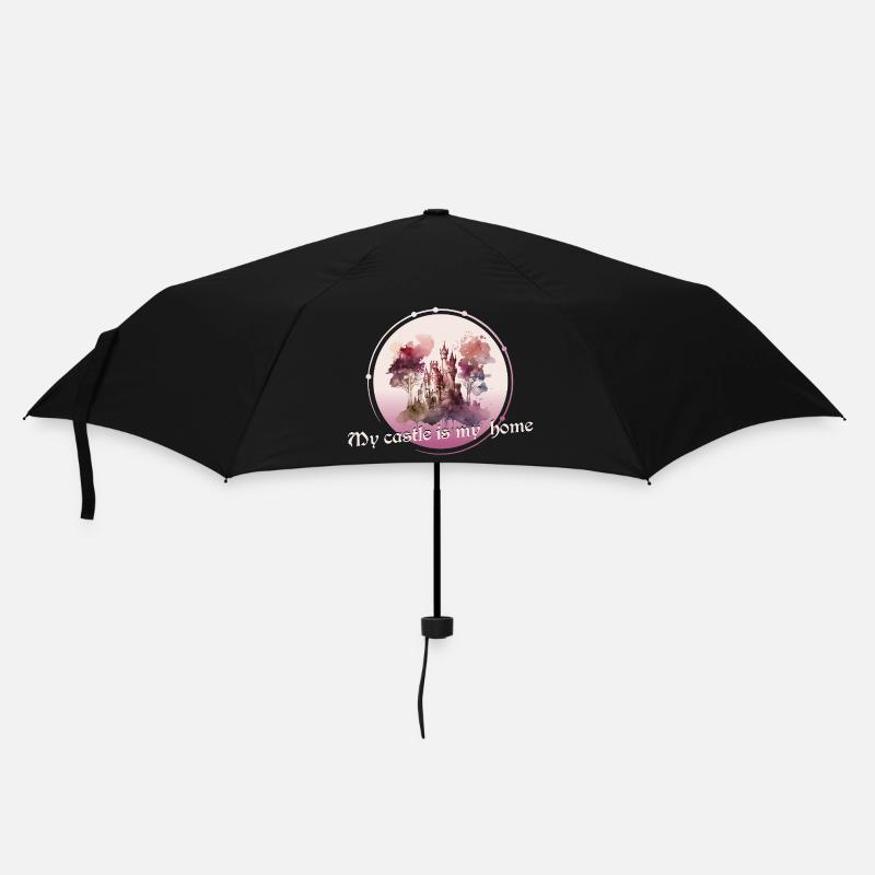 My castle is my home - Regenschirm (klein) - Schwarz