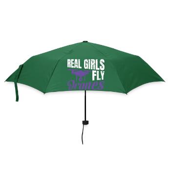 Real Girls fly Drones - Regenschirm (klein) - Flaschengrün - Vorne