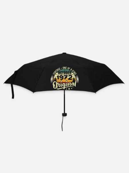 Oktober 1972 Geburtstagsgeschenk - Regenschirm (klein) - Schwarz