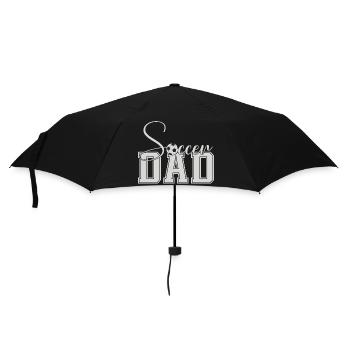Fußball Papa Uni Block Text - Regenschirm (klein) - Schwarz - Vorne