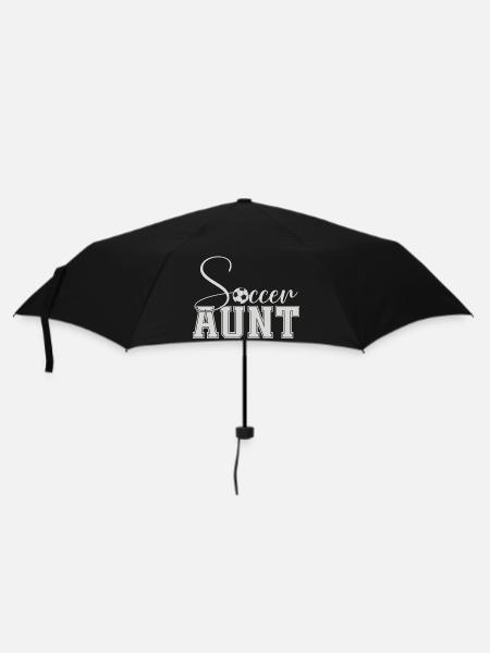 Fußball-Tante - Regenschirm (klein) - Schwarz