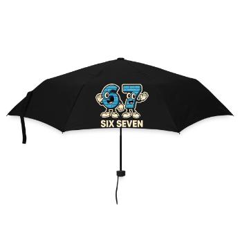 Six Sept Memes Drôle 6 7 Idée Cadeau - Parapluie standard - noir - Devant