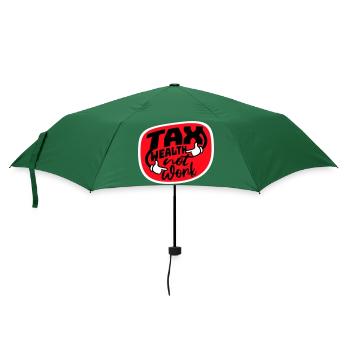 Tax Wealth Not Work Progressive Politics Economy - Umbrella (small) - bottlegreen - Front
