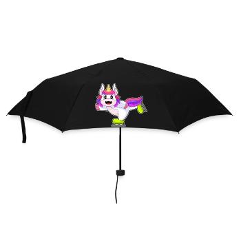 Einhorn Eislaufen Schlittschuhe Wintersport - Umbrella (small) - black - Front