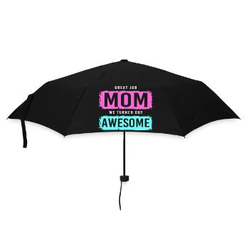 Alleinstehend Alleinerziehend Mutter Single Mama - Regenschirm (klein) - Schwarz - Vorne