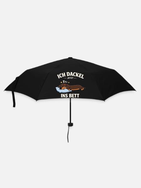 Dackel Kleidung Geschenke Ich dackel jetzt - Regenschirm (klein) - Schwarz