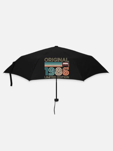 40 Jahre 40-jähriges Jubiläum 1986 Originaljahrgang - Regenschirm (klein) - Schwarz