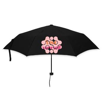Love yourself - Regenschirm (klein) - Schwarz - Vorne