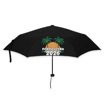 Formentera 2026 - Regenschirm (klein) - Schwarz - Vorne