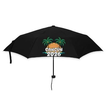 Cancun 2026 - Regenschirm (klein) - Schwarz - Vorne