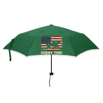 Thoroughbred Horse Racing Derby Racetrack Fan - Umbrella (small) - bottlegreen - Front