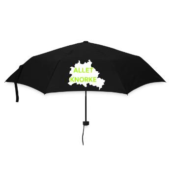 ALLET KNORKE, BERLIN GRÜN, DIT IS BERLIN, LEGENDE - Regenschirm (klein) - Schwarz - Vorne