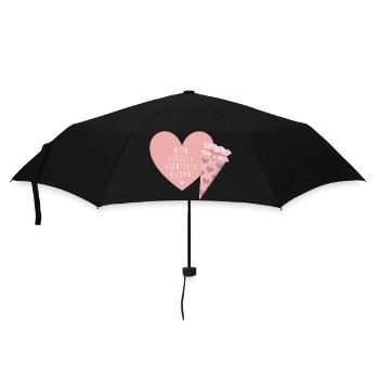 Mein großes Abenteuer beginnt Einschulungsdesign - Regenschirm (klein) - Schwarz - Vorne