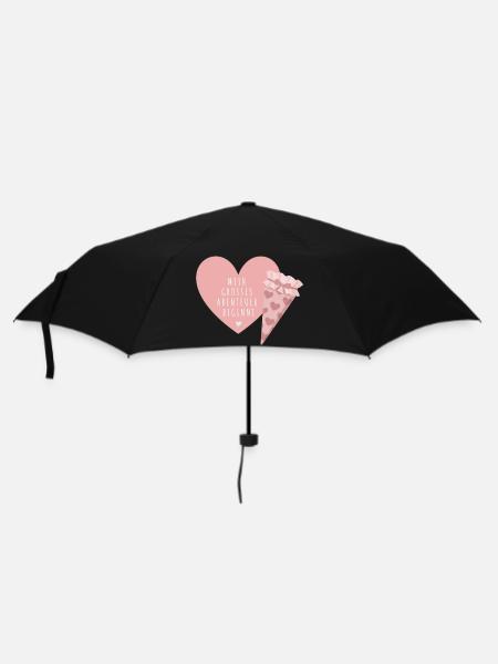 Mein großes Abenteuer beginnt Einschulungsdesign - Regenschirm (klein) - Schwarz