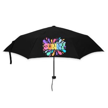 Sunny PopArt Multicolor - Regenschirm (klein) - Schwarz - Vorne