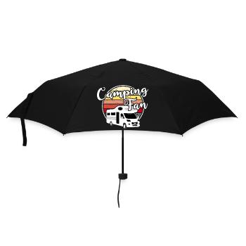 Camping Fan Wohnmobil Camper  - Regenschirm (klein) - Schwarz - Vorne