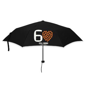 60 Years Bicycle Still Riding Birthday Gift - Umbrella (small) - black - Front