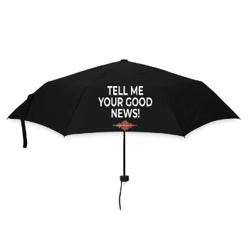 Tell Me Your Good News Typography - Umbrella (small) - black - Front