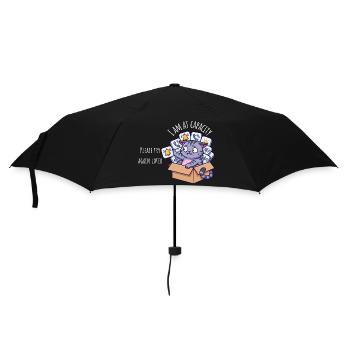 À pleine capacité – Chat surcharge sensorielle - Parapluie standard - noir - Devant