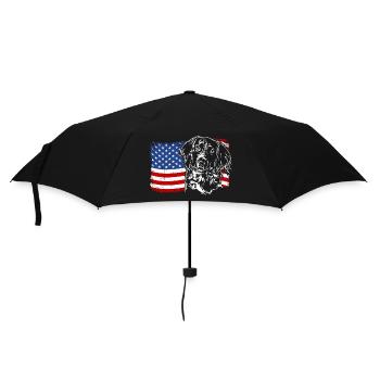 Small Münsterländer America Flag Dog Dogs - Umbrella (small) - black - Front