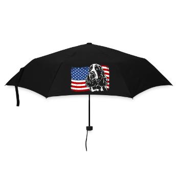 English Springer Spaniel America Flag Dog Dogs - Umbrella (small) - black - Front