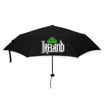 Ireland - Happy St. Patrick's Day - Shamrock - Umbrella (small) - black - Front
