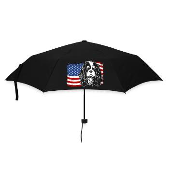 Cavalier King Charles Spaniel America Flag Dogs - Parapluie standard - noir - Devant