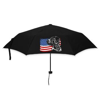 Deutsch Drahthaar Amerika Fahne Hunde Wilsigns - Regenschirm (klein) - Schwarz - Vorne