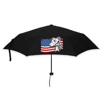 Italian Greyhound America Flag Dogs - Parapluie standard - noir - Devant