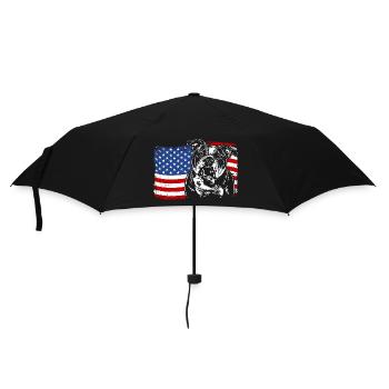 Old English Bulldog America Flag Dogs Wilsigns - Parapluie standard - noir - Devant