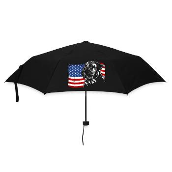 Bullmastiff America Flag Dogs Wilsigns - Umbrella (small) - black - Front