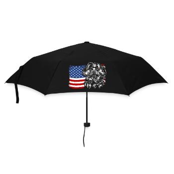 Maltese America Flag Dogs Wilsigns - Umbrella (small) - black - Front